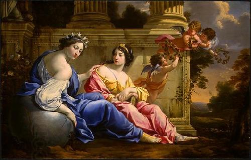 Simon Vouet The Muses Urania and Calliope China oil painting art
